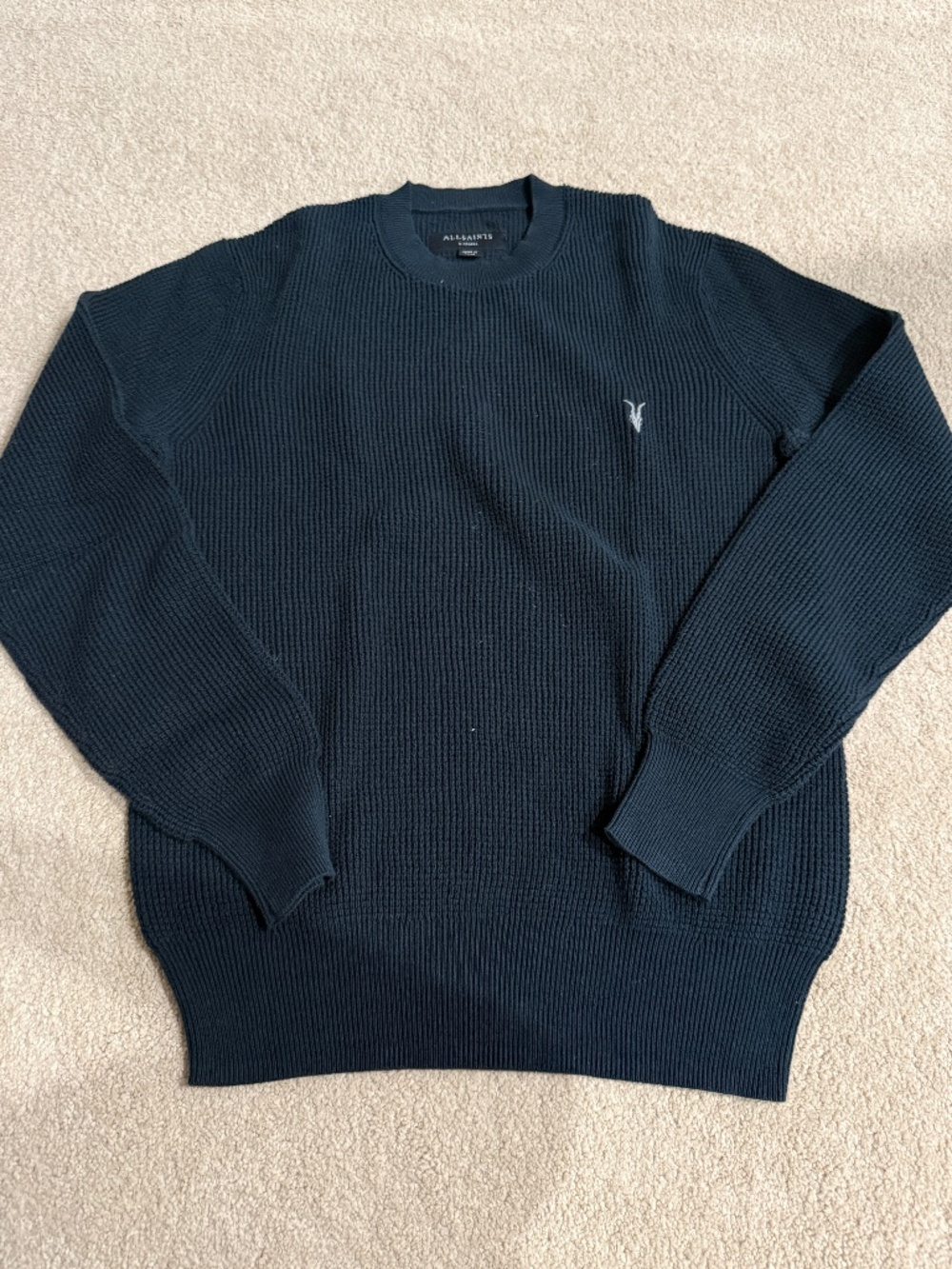 New All Saints Navy Blue Men's Sweater XS